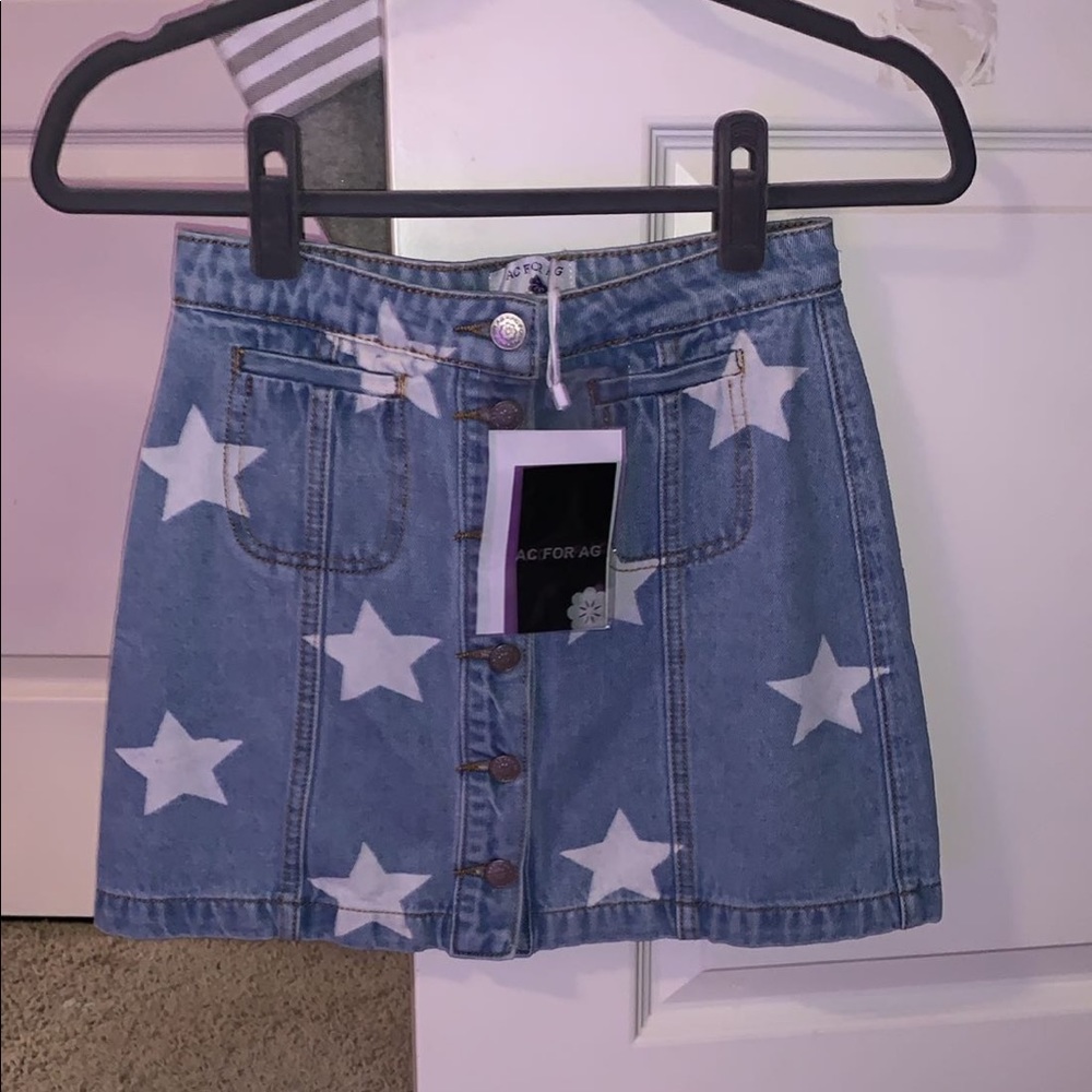 Denim star skirt